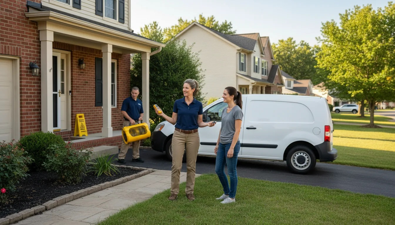 Residential water damage restoration in Akron, PA